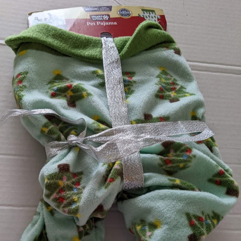 Heart to Tail Christmas Print Dog Pajamas